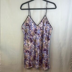 Vintage Floral Satin Chemise